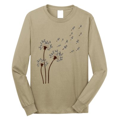 Miniature Schnauzer Dandelion Loves Dog For Mothers Day Dog Long Sleeve Shirt