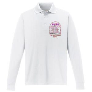 Motherhood Some Days I Rock It Performance Long Sleeve Polo