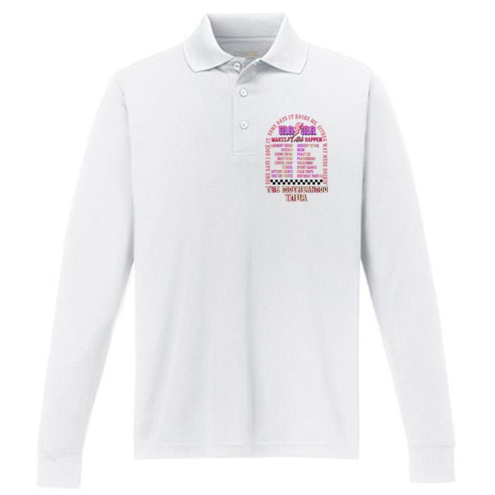 Motherhood Some Days I Rock It Performance Long Sleeve Polo