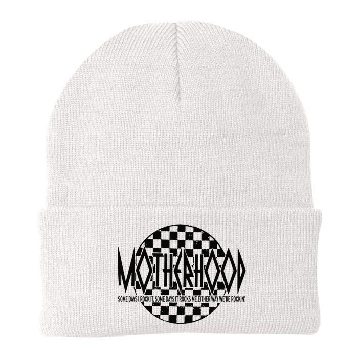 Motherhood Some Days I Rock It Some Days It Rocks Knit Cap Winter Beanie