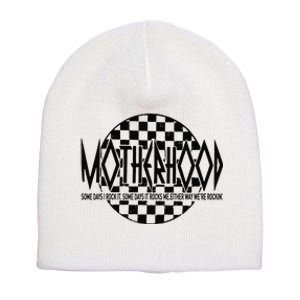 Motherhood Some Days I Rock It Some Days It Rocks Short Acrylic Beanie