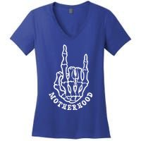 Motherhood Some Days I Rock It Funny Motherhood Skeleton Mom Gift Women's V-Neck T-Shirt