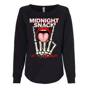 Midnight Snack Diet Starts Monday Womens California Wash Sweatshirt