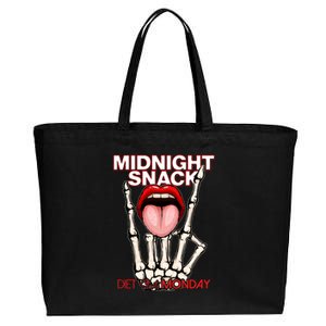 Midnight Snack Diet Starts Monday Cotton Canvas Jumbo Tote