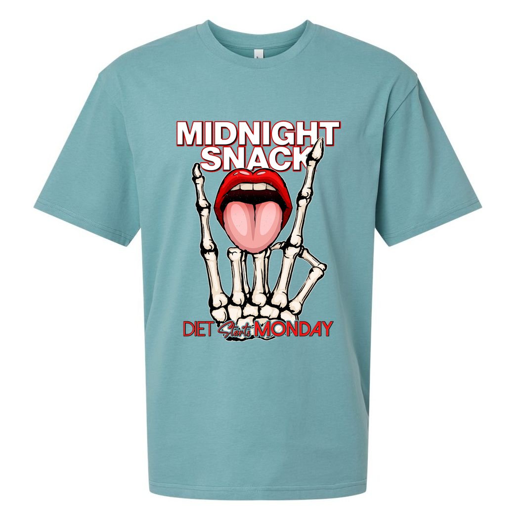 Midnight Snack Diet Starts Monday Sueded Cloud Jersey T-Shirt