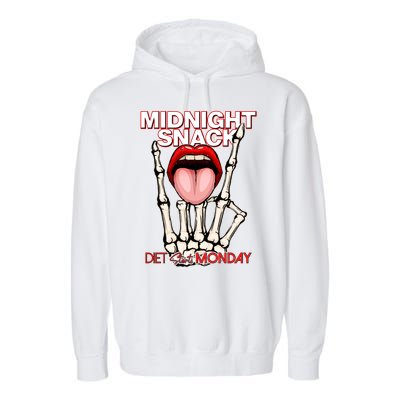 Midnight Snack Diet Starts Monday Garment-Dyed Fleece Hoodie