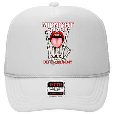 Midnight Snack Diet Starts Monday High Crown Mesh Back Trucker Hat