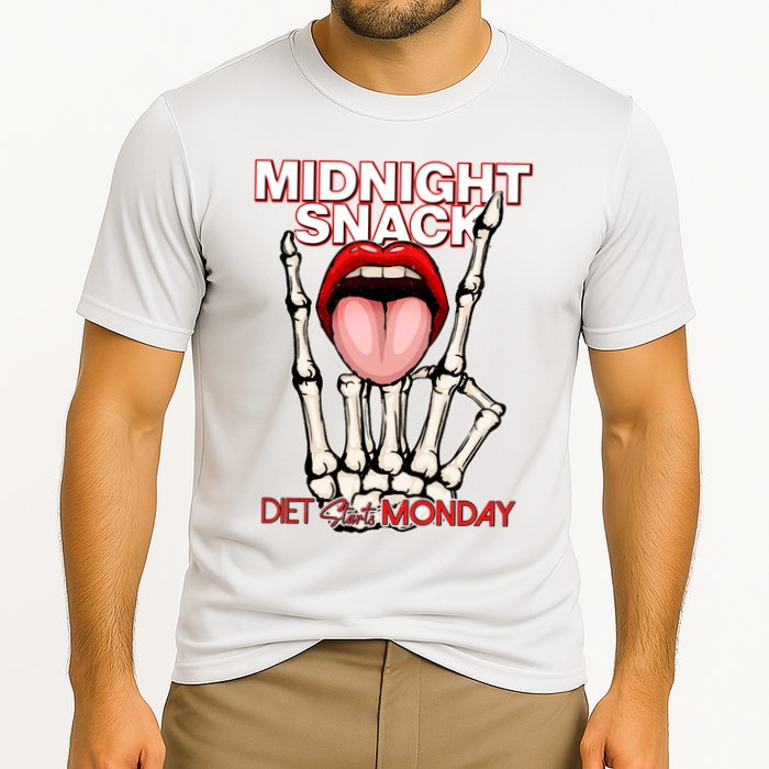 Midnight Snack Diet Starts Monday Cooling Performance Crew T-Shirt