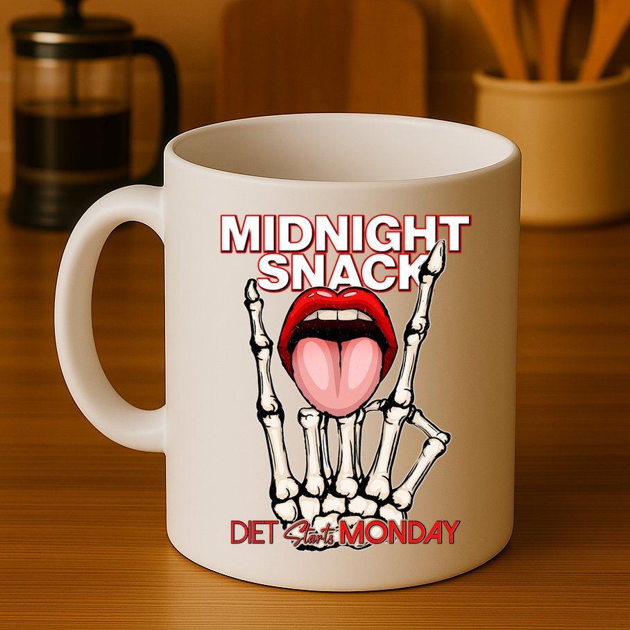 Midnight Snack Diet Starts Monday Mug