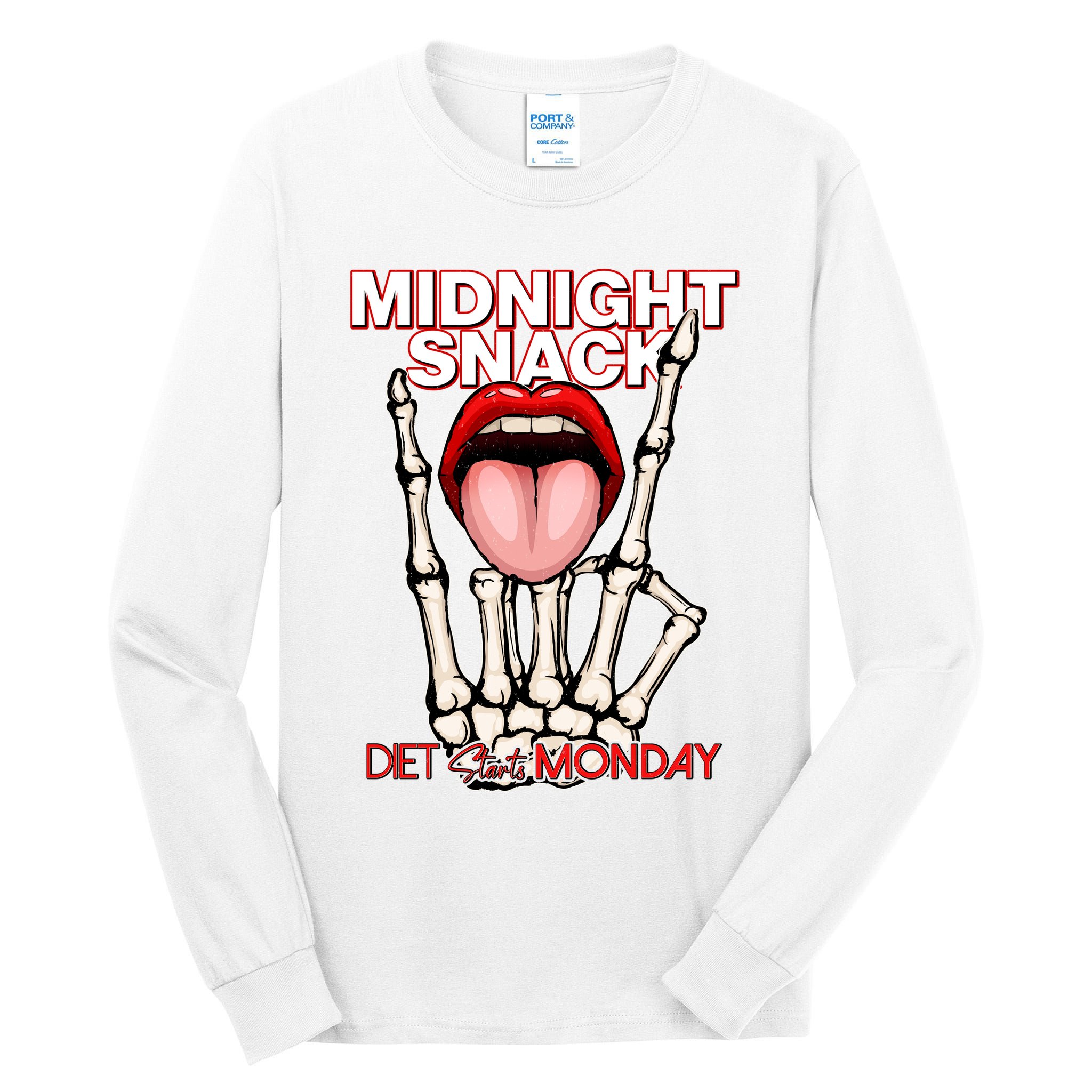 Midnight Snack Diet Starts Monday Tall Long Sleeve T-Shirt