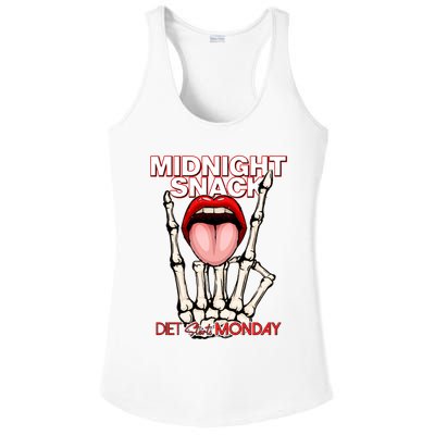 Midnight Snack Diet Starts Monday Ladies PosiCharge Competitor Racerback Tank