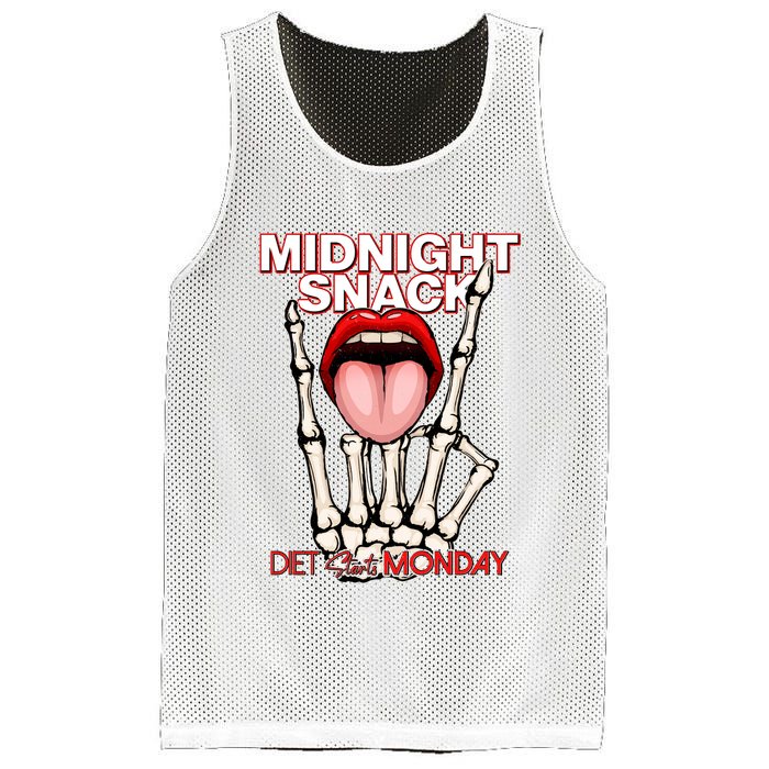 Midnight Snack Diet Starts Monday Mesh Reversible Basketball Jersey Tank