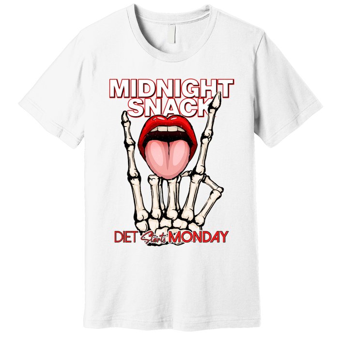 Midnight Snack Diet Starts Monday Premium T-Shirt