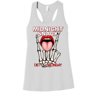 Midnight Snack Diet Starts Monday Women's Racerback Tank