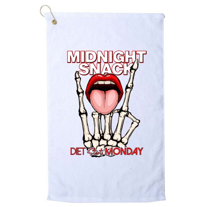 Midnight Snack Diet Starts Monday Platinum Collection Golf Towel