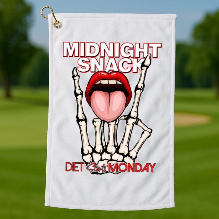 Midnight Snack Diet Starts Monday Golf Towel
