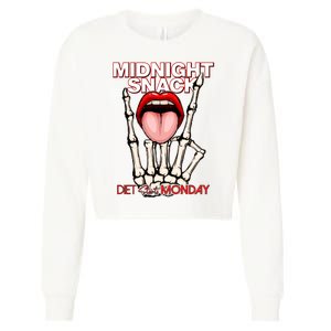 Midnight Snack Diet Starts Monday Cropped Pullover Crew