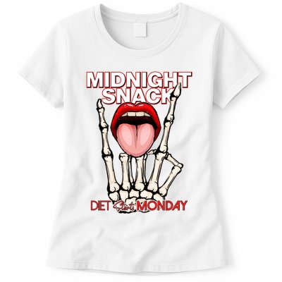 Midnight Snack Diet Starts Monday Womens T-Shirt