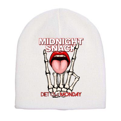 Midnight Snack Diet Starts Monday Short Acrylic Beanie