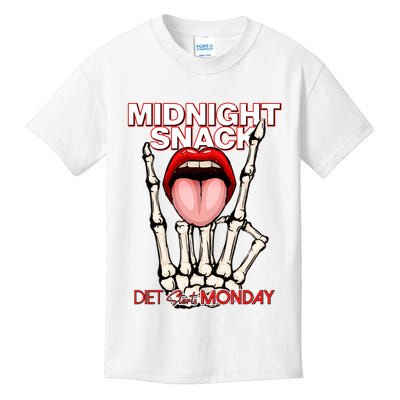 Midnight Snack Diet Starts Monday Kids T-Shirt