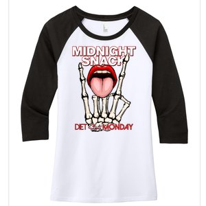 Midnight Snack Diet Starts Monday Women's Tri-Blend 3/4-Sleeve Raglan Shirt