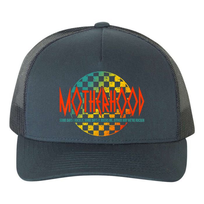 Motherhood Some Days I Rock It Retro Vintage Apparel Yupoong Adult 5-Panel Trucker Hat