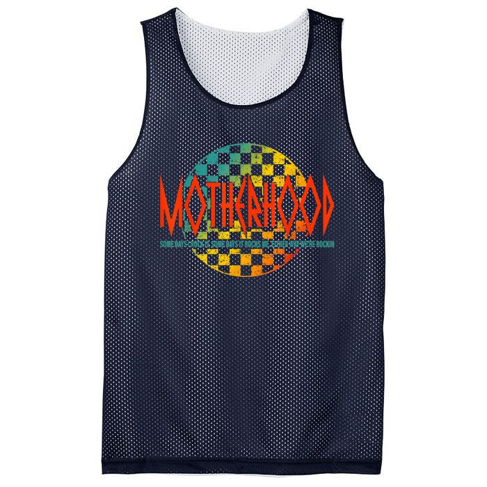 Motherhood Some Days I Rock It Retro Vintage Apparel Mesh Reversible Basketball Jersey Tank