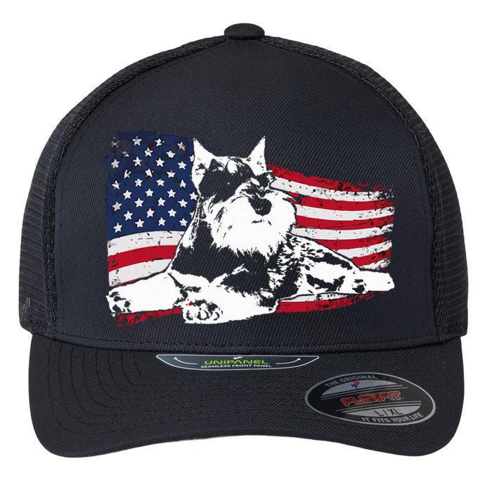 Miniature Schnauzer Dog Breed Flexfit Unipanel Trucker Cap