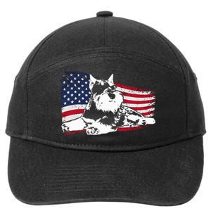 Miniature Schnauzer Dog Breed 7-Panel Snapback Hat