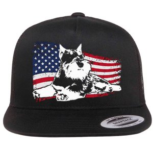 Miniature Schnauzer Dog Breed Flat Bill Trucker Hat