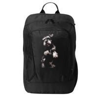 Miniature Schnauzer Dog Art Miniature Schnauzer City Backpack