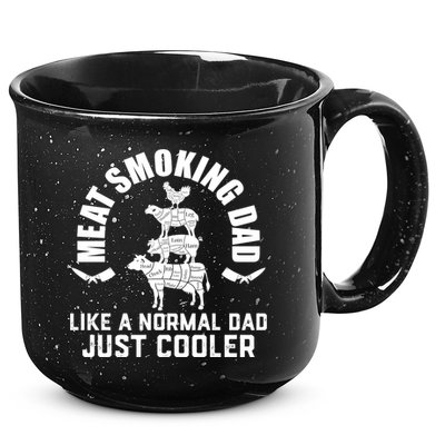 Meat Smoking Dad Meat Smoke Grilling Bbq Fathers Day Gift 15oz Campfire Ceramic Mug