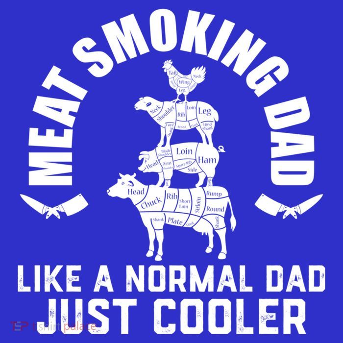 Meat Smoking Dad Meat Smoke Grilling Bbq Fathers Day Gift Tall T-Shirt
