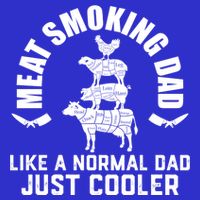 Meat Smoking Dad Meat Smoke Grilling Bbq Fathers Day Gift V-Neck T-Shirt