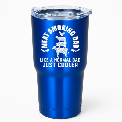 Meat Smoking Dad Meat Smoke Grilling Bbq Fathers Day Gift Tumbler