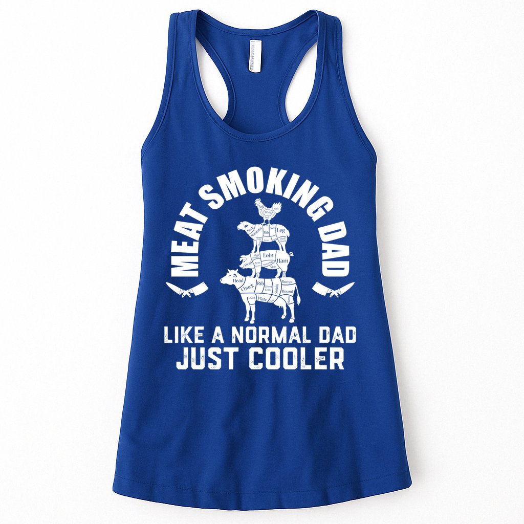 Meat Smoking Dad Meat Smoke Grilling Bbq Fathers Day Gift Womens Tank Top