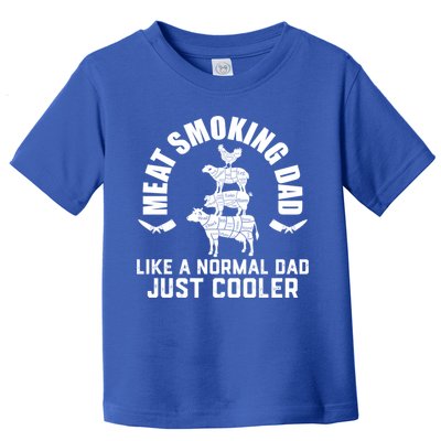 Meat Smoking Dad Meat Smoke Grilling Bbq Fathers Day Gift Toddler T-Shirt