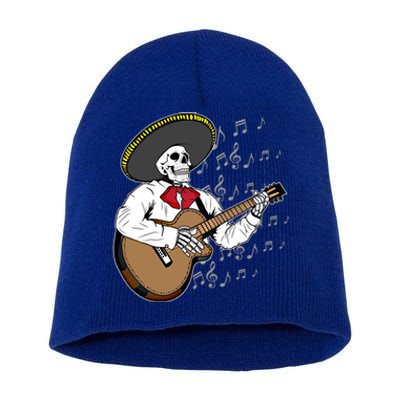 Mariachi Skeleton Day Of The Dead Funny Guitar Player Funny Gift Great Gift Short Acrylic Beanie