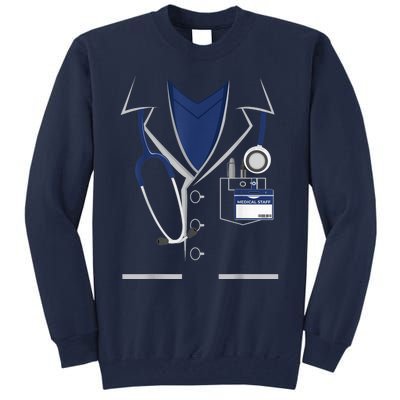 Medical Staff Doctor Costume Birthday Kid Doctor Halloween Tall Sweatshirt