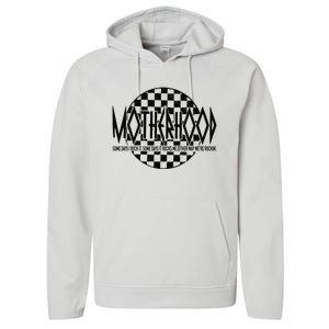 Motherhood Some Days I Rock It Some Days It Rocks Performance Fleece Hoodie