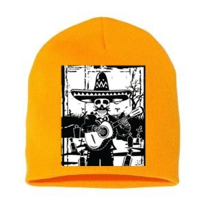 Mariachi Skeleton Dia De Los Muertos Tequila T Short Acrylic Beanie