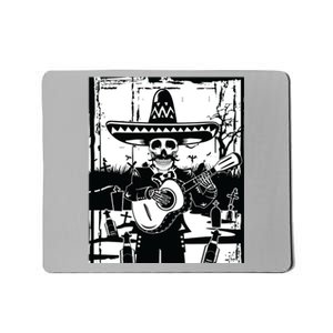 Mariachi Skeleton Dia De Los Muertos Tequila T Mousepad