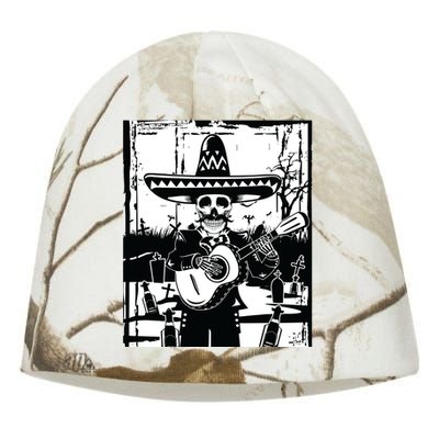 Mariachi Skeleton Dia De Los Muertos Tequila T Kati - Camo Knit Beanie