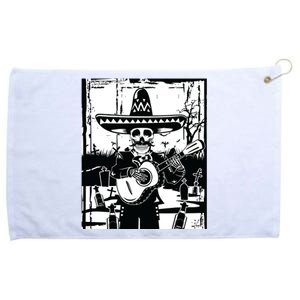 Mariachi Skeleton Dia De Los Muertos Tequila T Grommeted Golf Towel