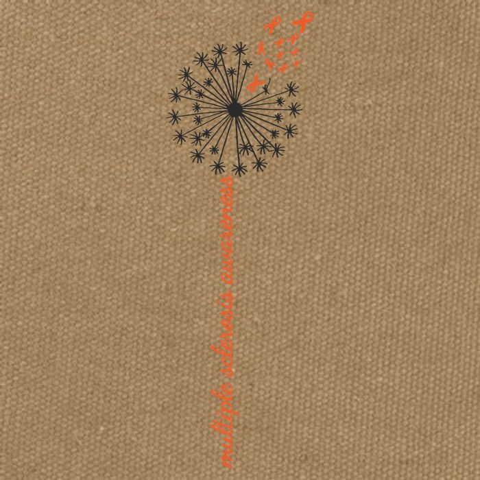 Multiple Sclerosis Dandelion MS Awareness Cotton Canvas Backpack