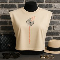 Multiple Sclerosis Dandelion MS Awareness Garment-Dyed Women's Muscle Tee