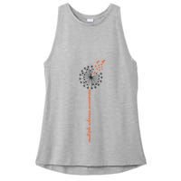 Multiple Sclerosis Dandelion MS Awareness Ladies PosiCharge Tri-Blend Wicking Tank