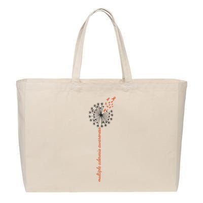 Multiple Sclerosis Dandelion MS Awareness Cotton Canvas Jumbo Tote