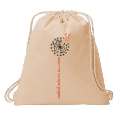 Multiple Sclerosis Dandelion MS Awareness Drawstring Bag