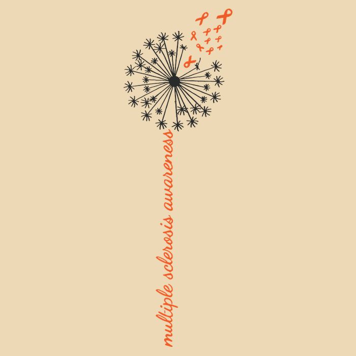 Multiple Sclerosis Dandelion MS Awareness Drawstring Bag